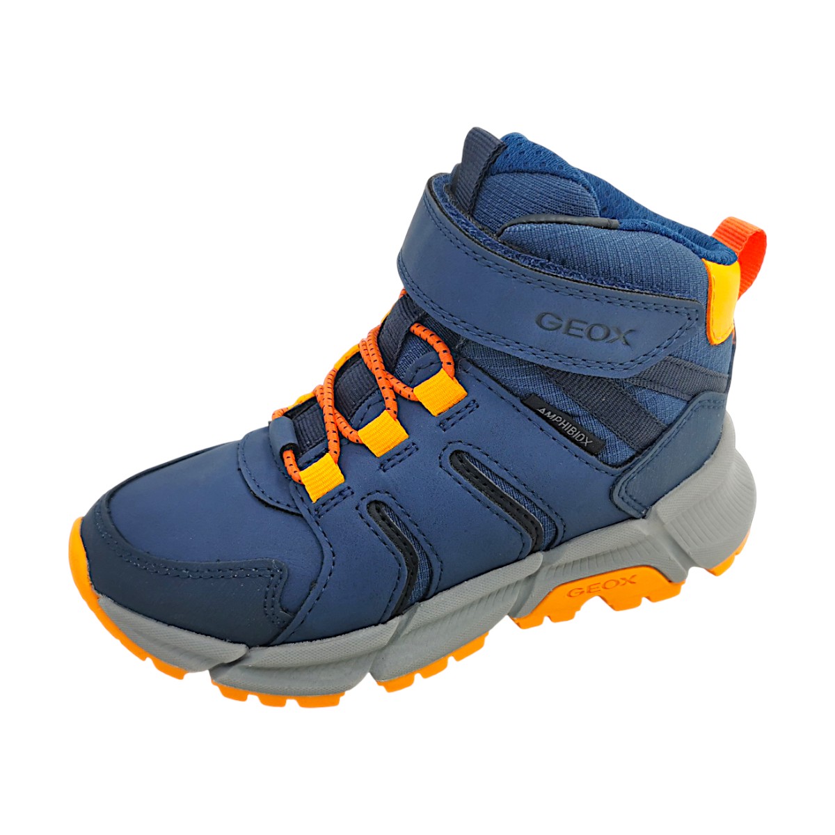 Geox J Flexflyer Plus B J56LCC-0FUME/C4J2T Blau denim/orange C4J2T