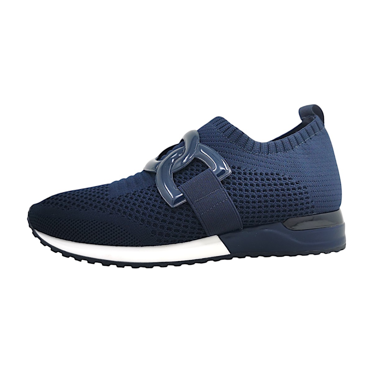 La Strada Damenschuhe Halbschuhe Slipper Blau Freizeit