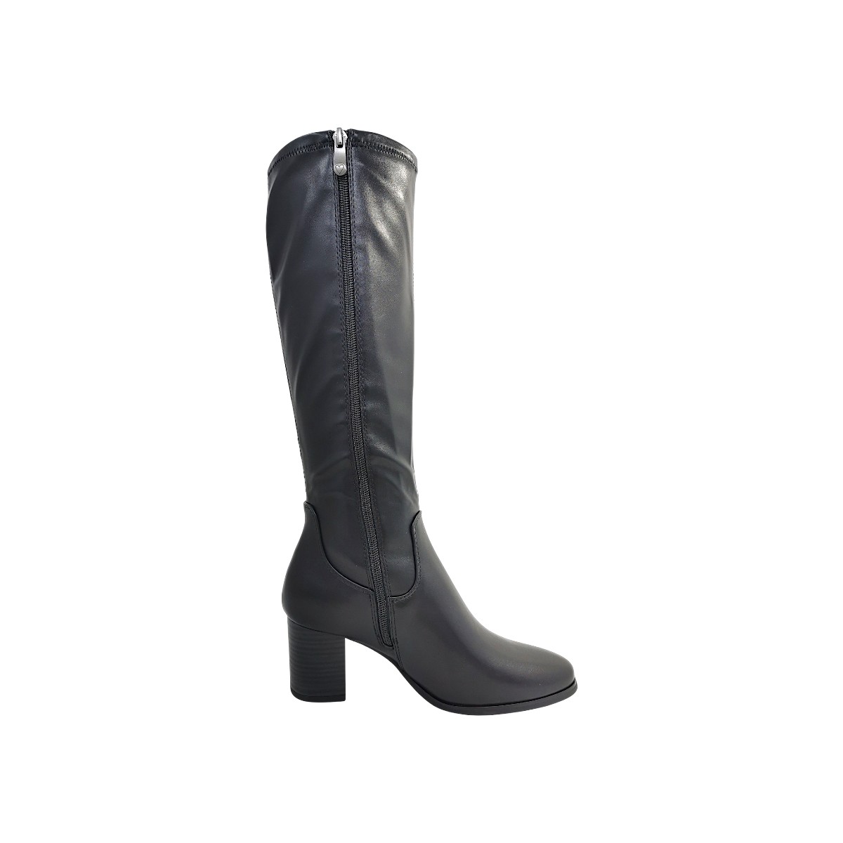 Marco Tozzi Damenschuhe Reißverschluss Schaftstiefel Schwarz Freizeit (black 001, Größe 37 EU)