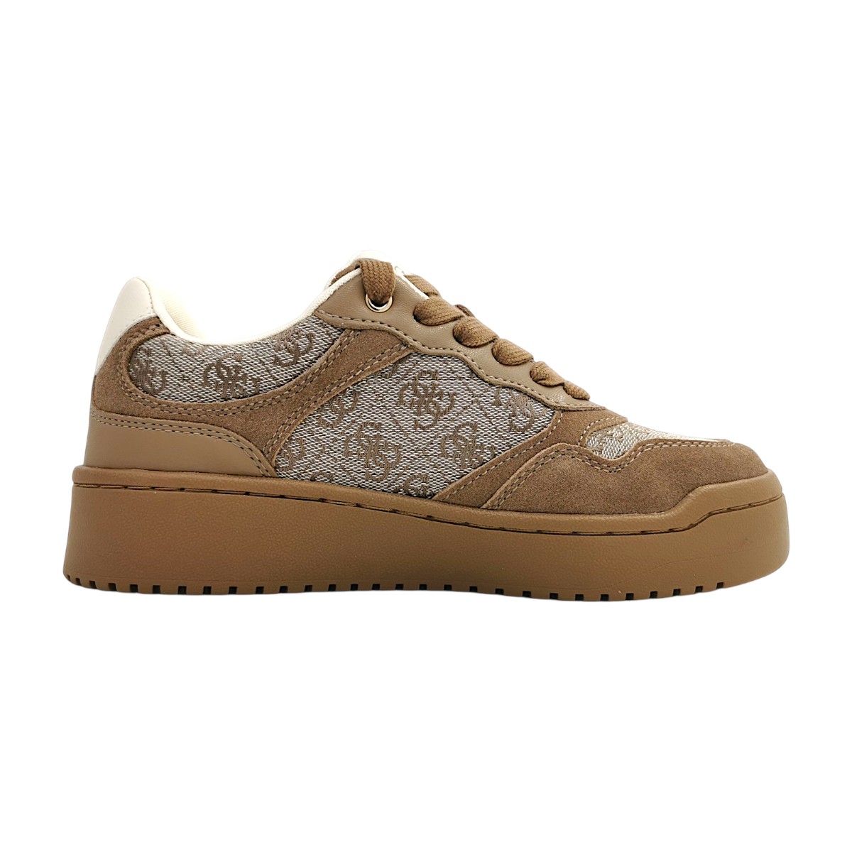Guess Miram16 Damenschuhe Schnürschuhe Sportive Beige Sport (taupe, Gr. 1:38)