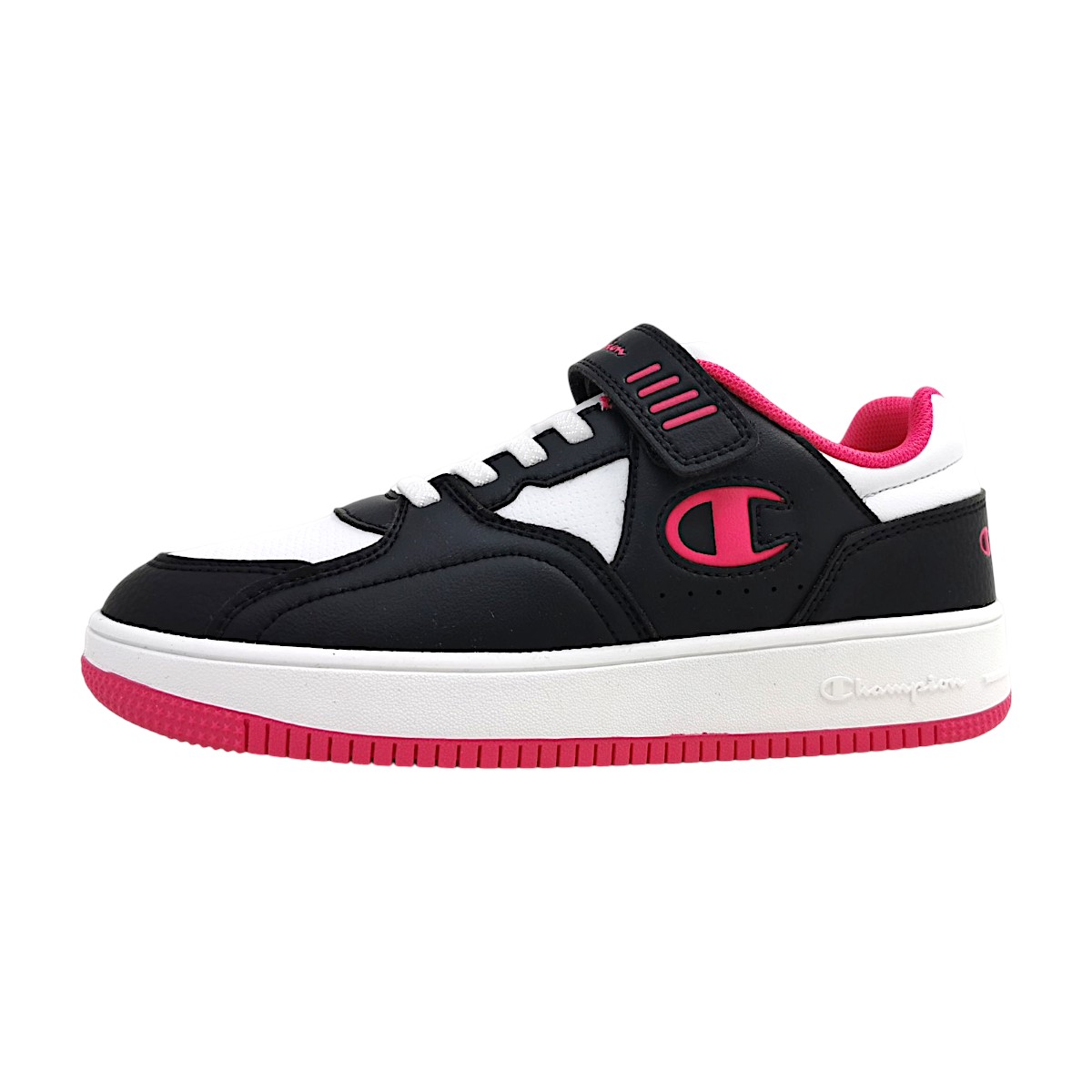 Champion Sportschuhe Kinder Sneaker Weiß Freizeit (black/white/pink, Größe US 12.5C)