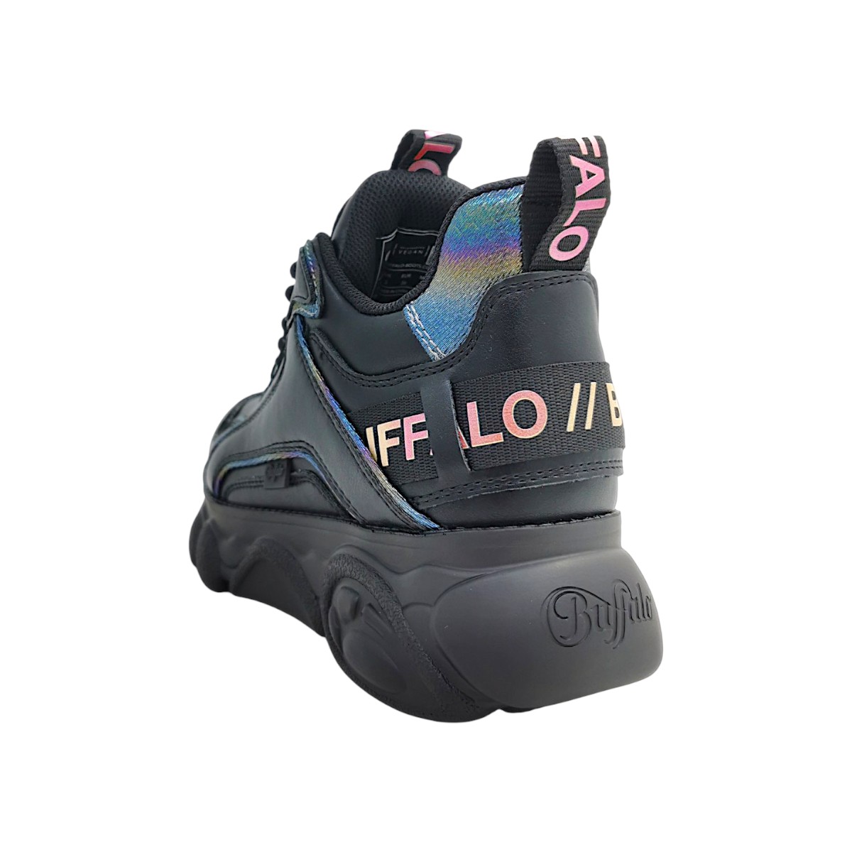 Buffalo Damenschuhe Schnürschuhe Sportive Schwarz Freizeit (black/rainbow, Größe 38 EU) Buffalo Damenschuhe Schnürschuhe Sportive Schwarz Freizeit (black/rainbow, Größe 38 EU)
