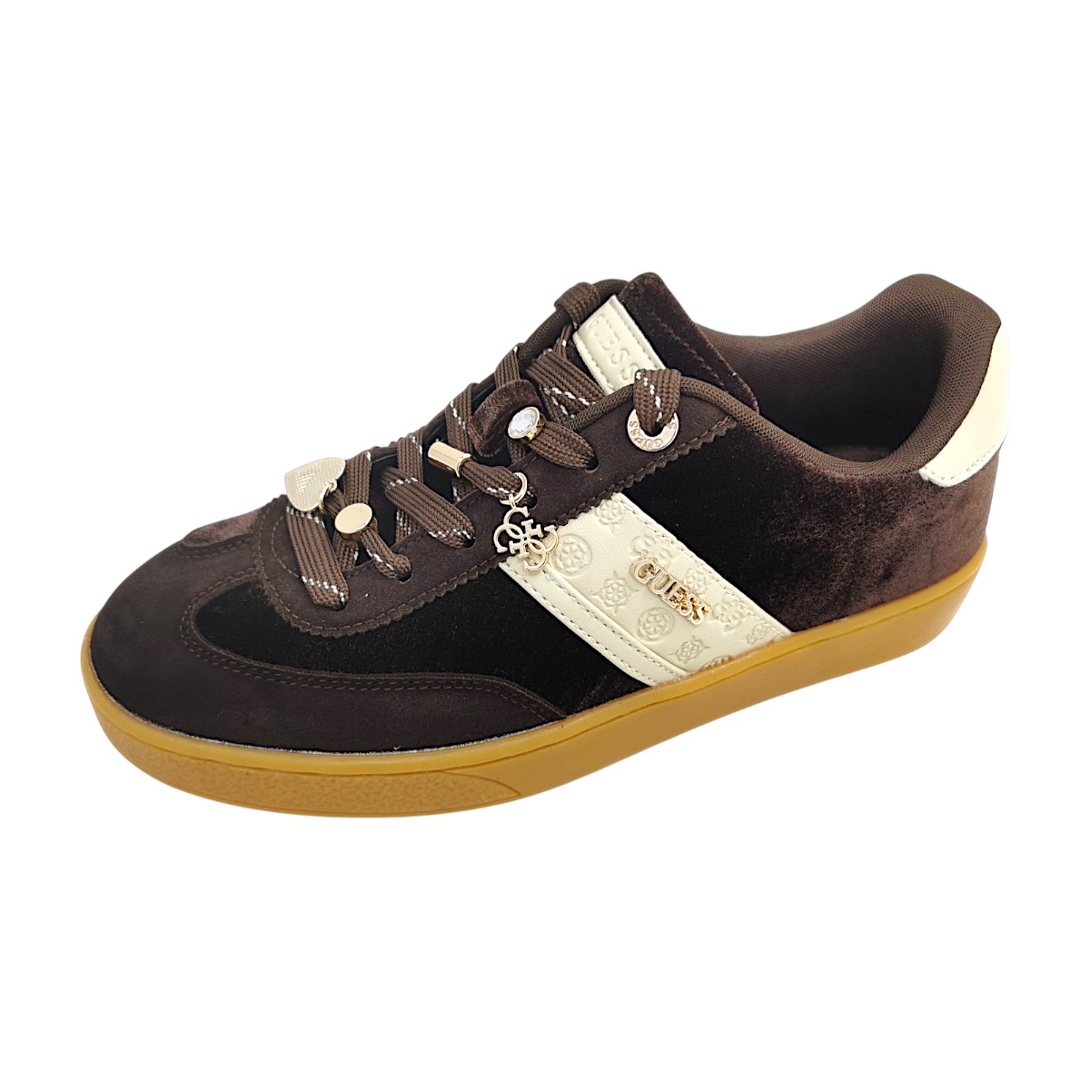 Guess Naoki 2 Damenschuhe sportlicher Schnürer Braun Freizeit (brown BROWN, Gr. 1:38)