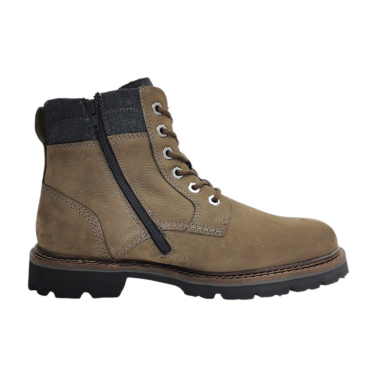 Sioux Addrik 704 Herrenschuhe Warmfutter Schnürstiefel Braun Freizeit (lava/dark grey, Gr. 2:7.5)