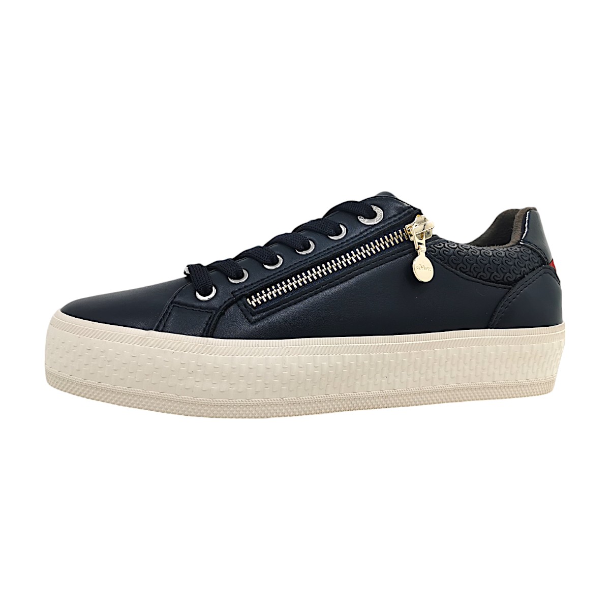 s.Oliver Damenschuhe Schnürschuhe Sportive Blau Freizeit