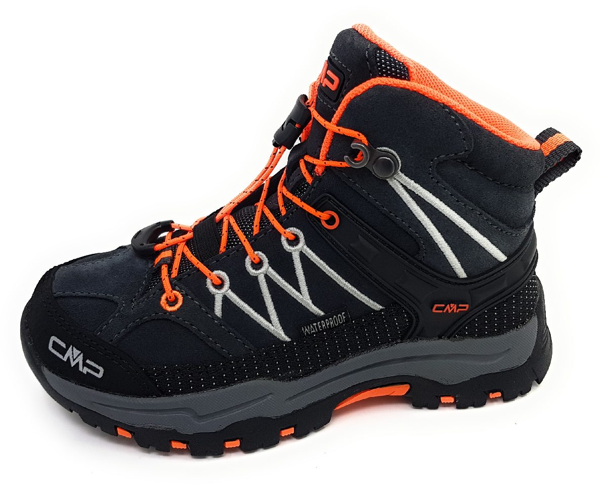 CMP Ki. Trekking Rig. Waterpr Kinderschuhe Jungen Schnürstiefel Grau
