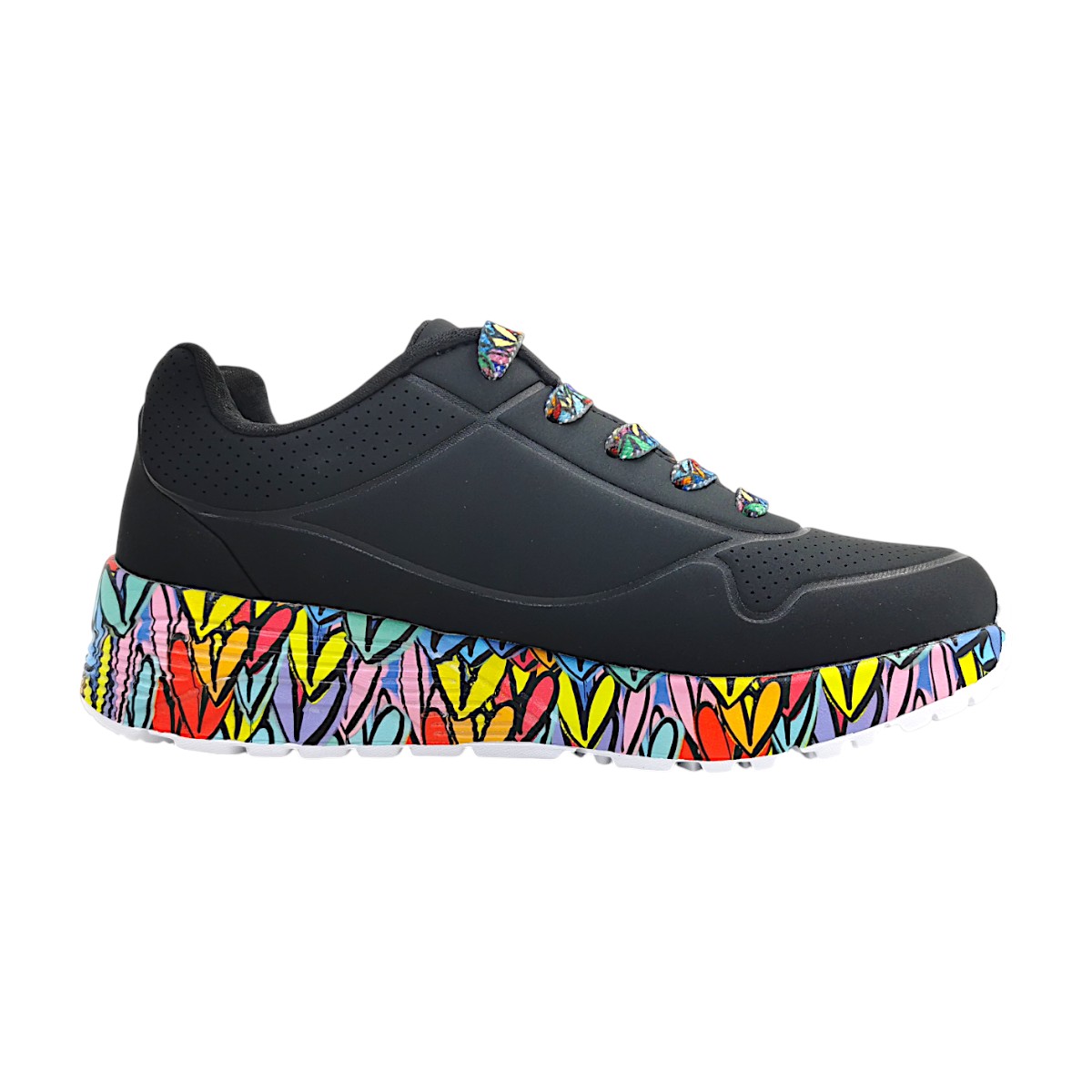 Skechers Uno Lite - Subtle Love 314088L BKMT Schwarz Black/Multi BKMT Skechers Uno Lite - Subtle Love 314088L BKMT Schwarz Black/Multi BKMT