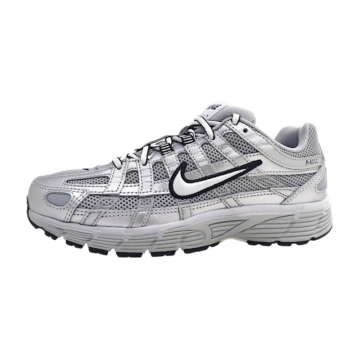 Nike P-6000 Sportschuhe Damen Trainingsschuhe sportlicher Schnürer Silber Freizeit (wolf grey/offwhite 022, Größe 40.5 EU)