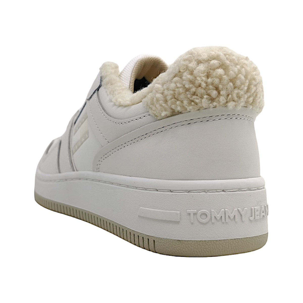 Tommy Hilfiger Retro Basket Damenschuhe Für lose Einlagen Schnürer Weiß (YBL White, Größe 39 EU)