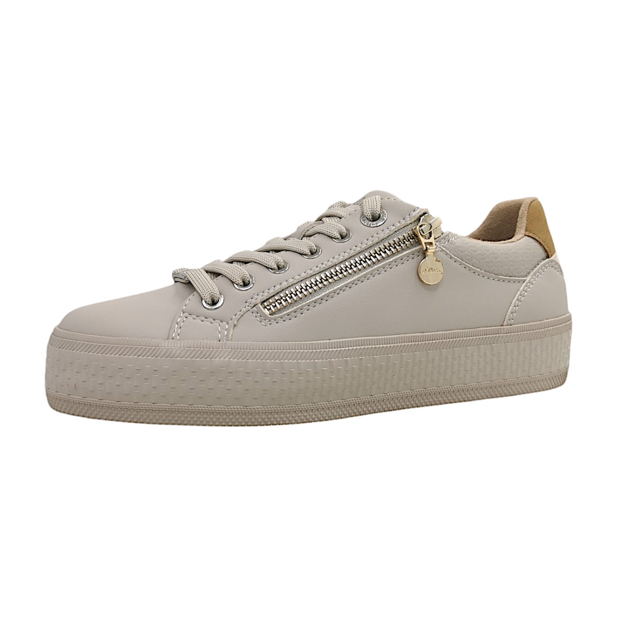s.Oliver Damenschuhe Schnürschuhe Schnürer Beige Freizeit