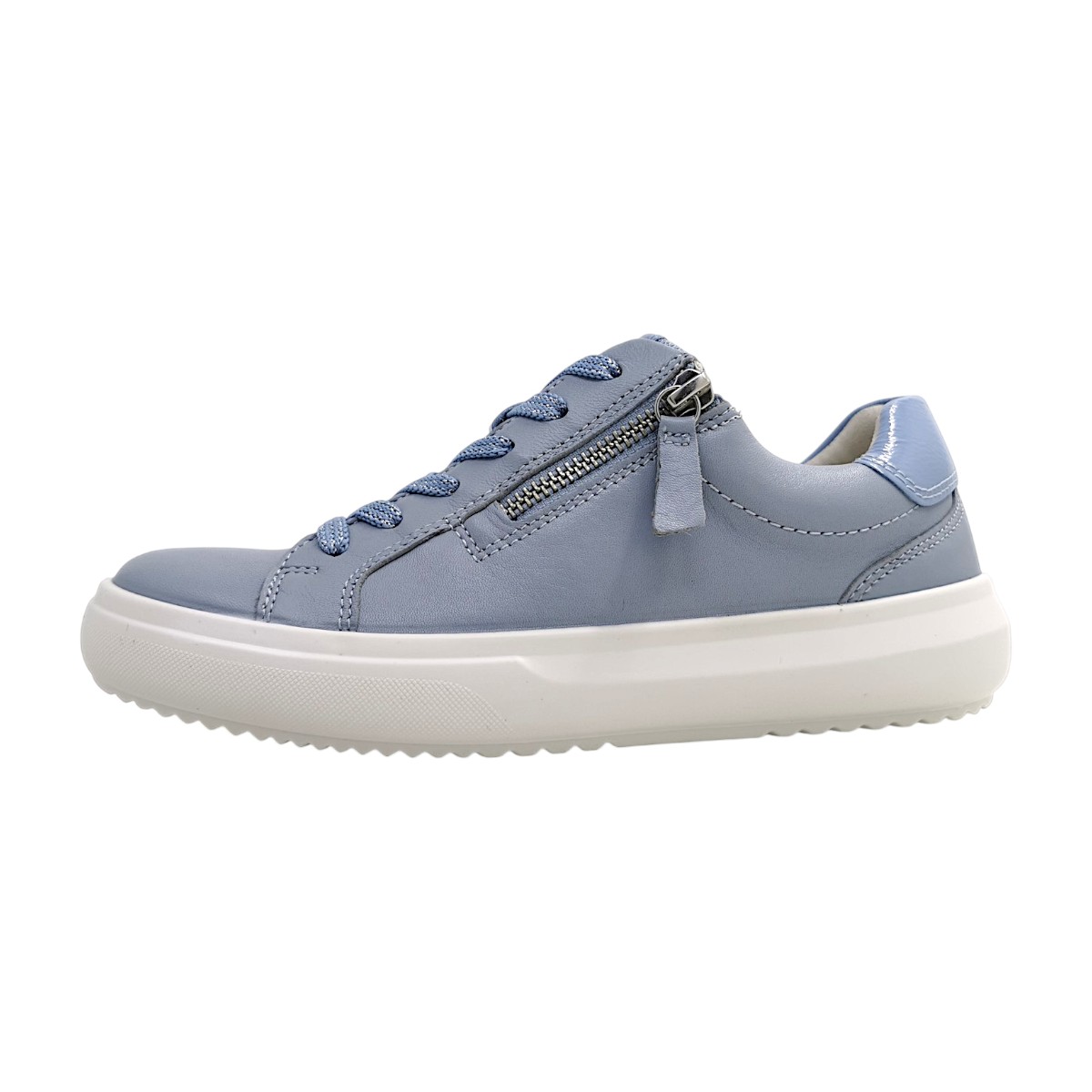Gabor Damenschuhe sportlicher Schnürer Blau Freizeit (Sky, Gr. 2:5)