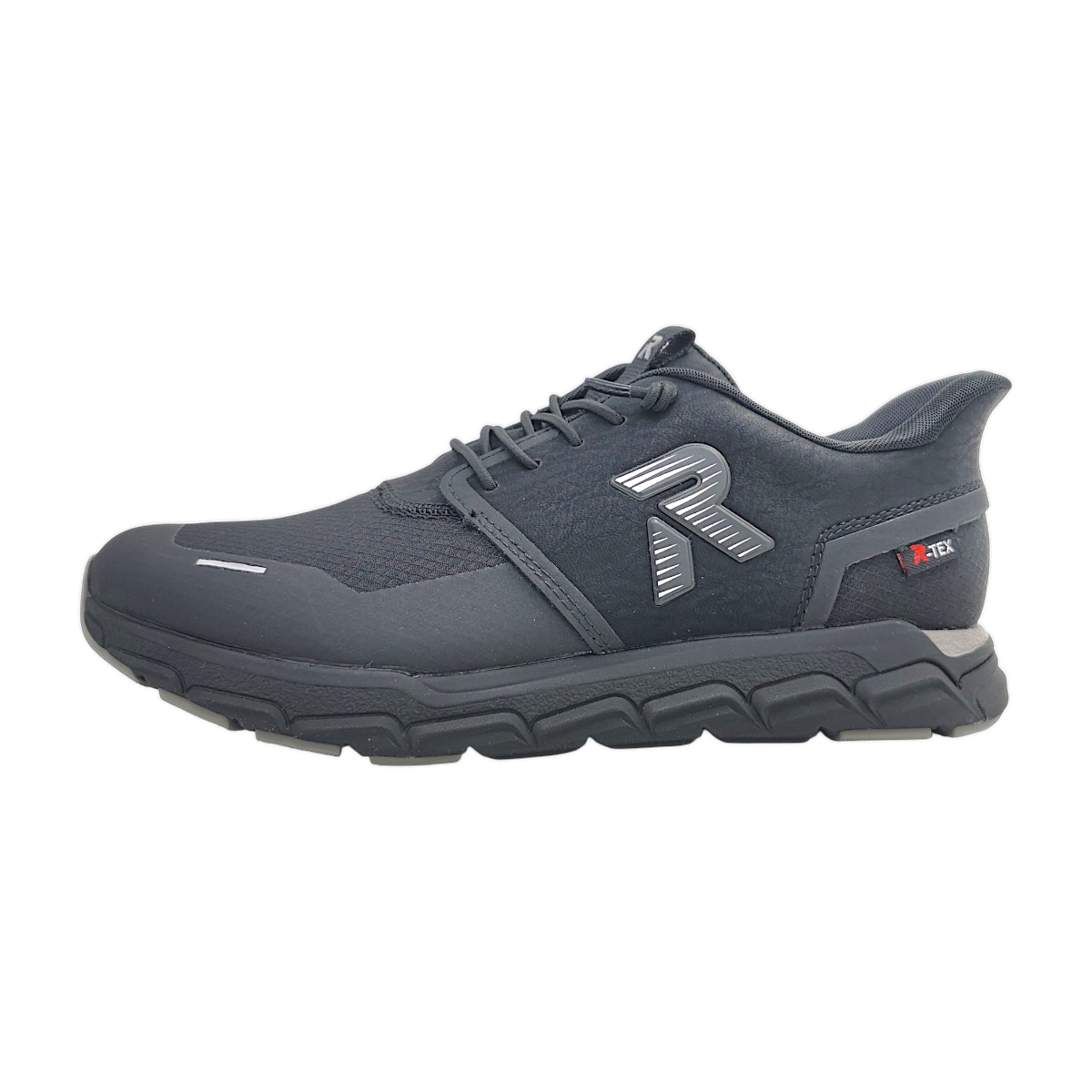 Rieker Damenschuhe Halbschuhe Slipper sportlicher Schnürer Schwarz Freizeit