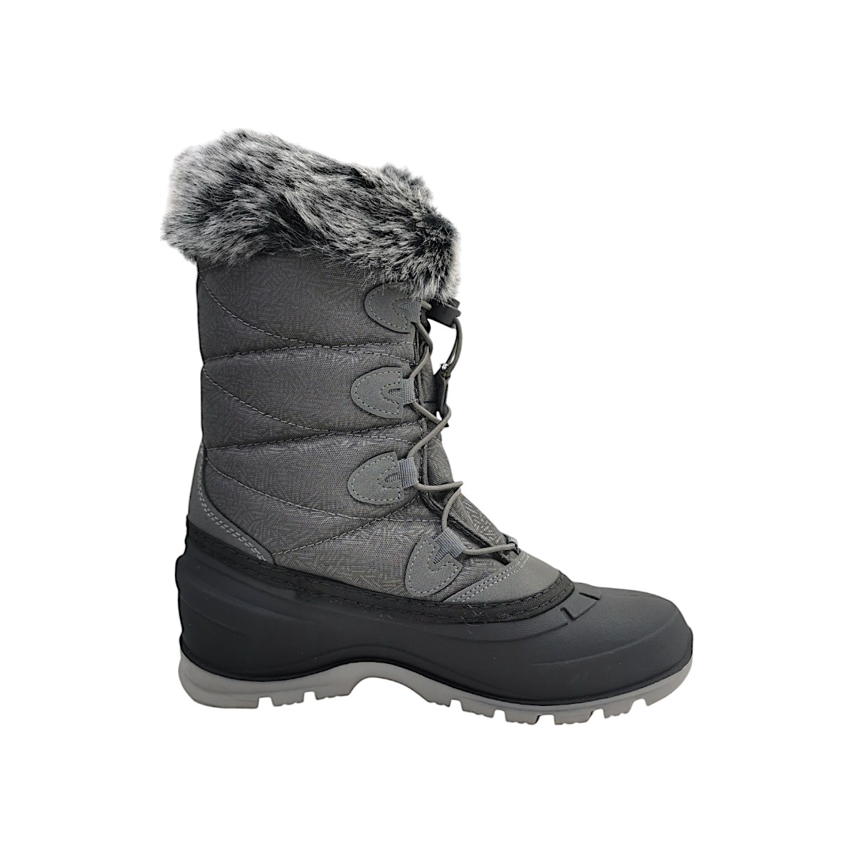 Kamik CHA MOMENTUM3 Damenschuhe Stiefel Gefüttert Winterstiefel Schwarz Freizeit (Charcoal, Größe 42 EU)