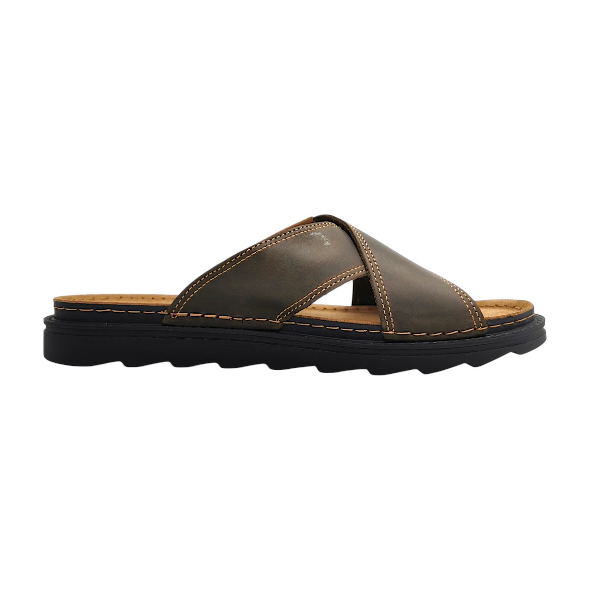 Lumberjack Asher Herrenschuhe Pantoletten Braun Freizeit (d brown/black, Gr. 1:41)