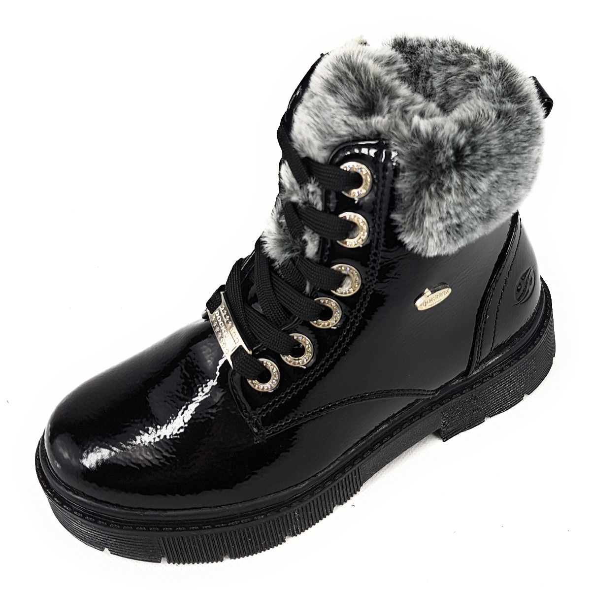 Dockers Kinderschuhe Mädchen Stiefel Reißverschluss Winterstiefel Schwarz Freizeit (black, Größe 31 EU)