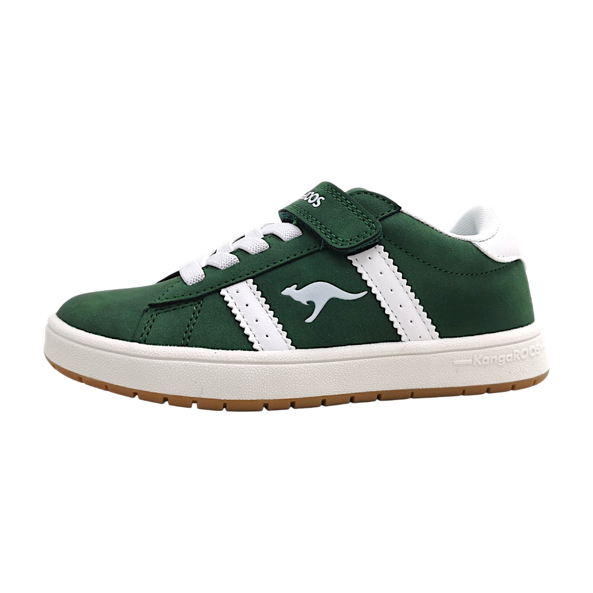 KangaRoos K-CA Miles EV Kinder Sneaker Klettverschluß Grün Freizeit (deep emeraldt/white, Gr. 1:35)