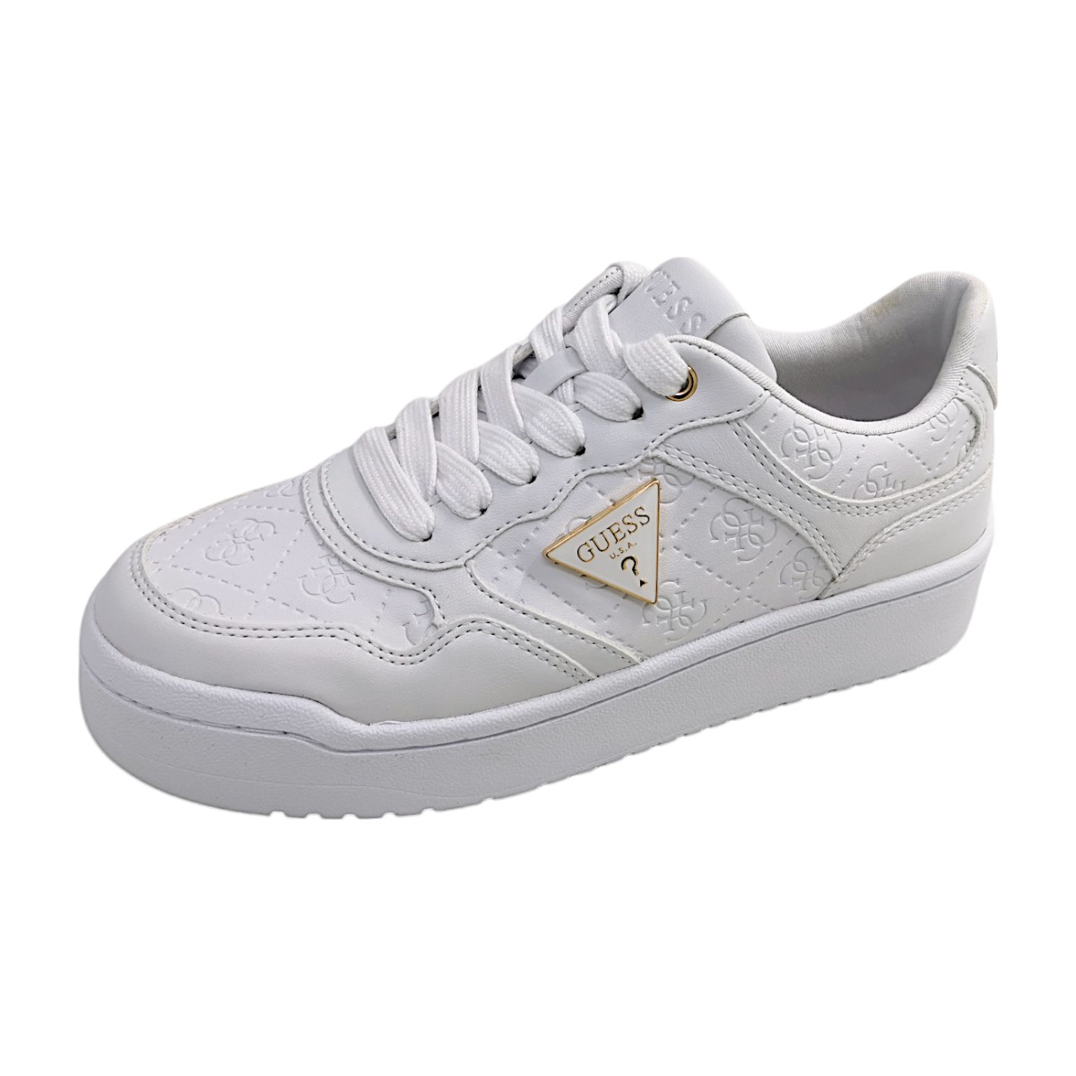 Guess Miram 6 Damenschuhe Für lose Einlagen Schnürer Weiß Freizeit (WHITE white, Größe 39 EU)