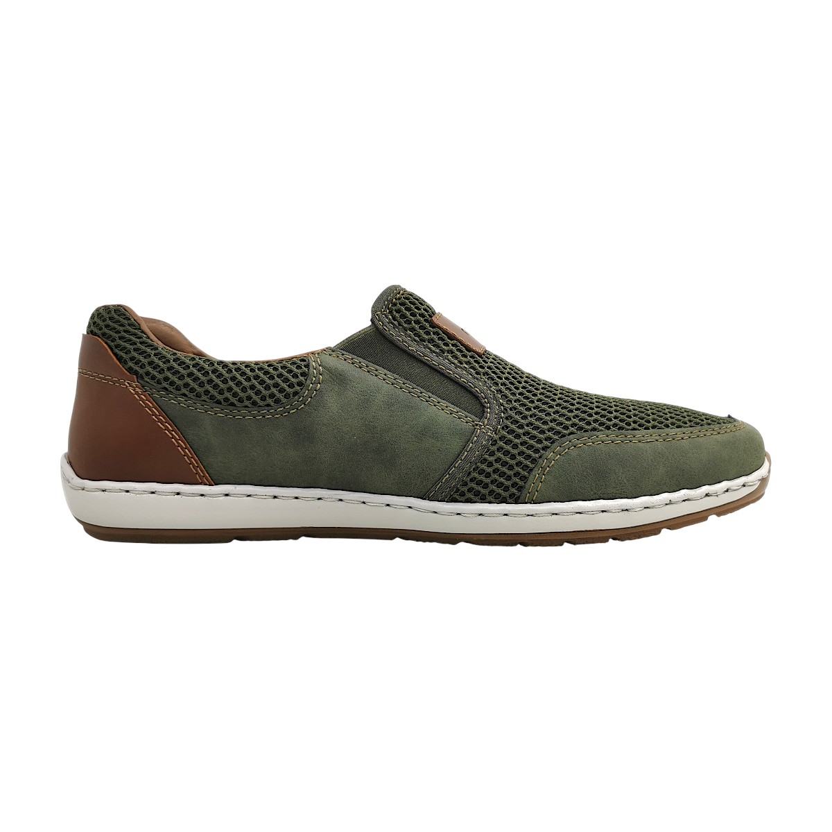 Rieker Modell : 0886954 088 08869-54 Grün moor/vert/amaretto