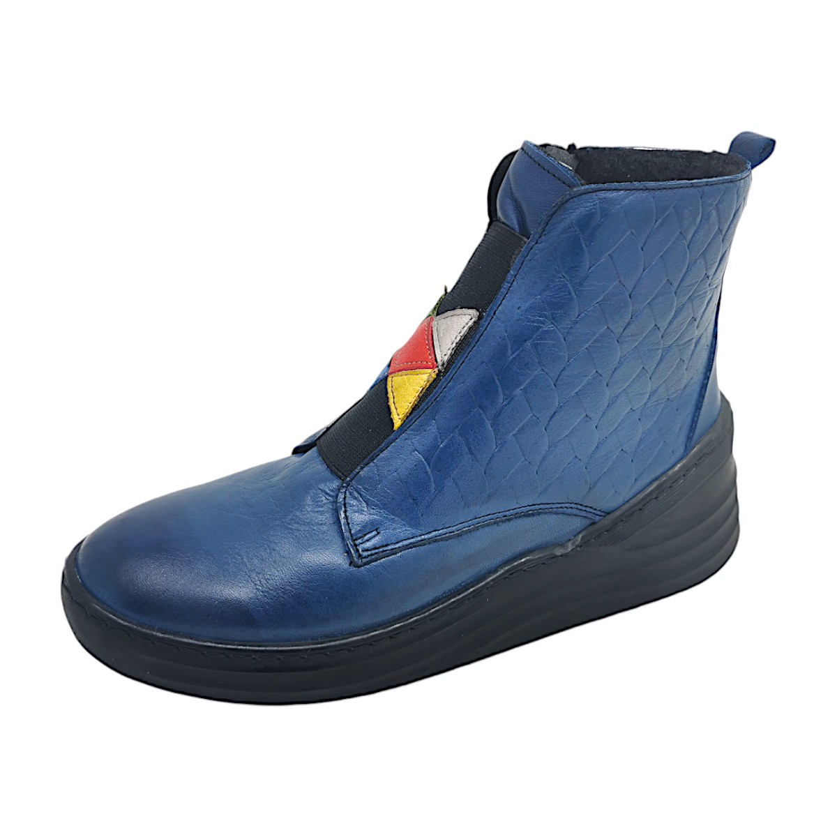 Gemini Anilina Stiefel Damenschuhe Stiefel Reißverschluss Blau Freizeit Gemini Anilina Stiefel Damenschuhe Stiefel Reißverschluss Blau Freizeit