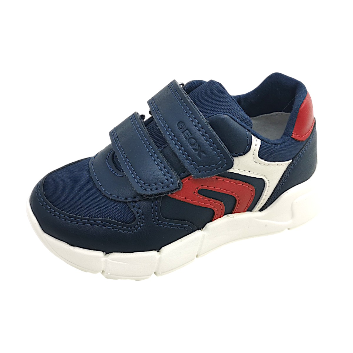 Geox B Flexyper Mini Kinderschuhe Jungen Klettschuh Blau Freizeit (navy/red C0735, Gr. 1:23) Geox B Flexyper Mini Kinderschuhe Jungen Klettschuh Blau Freizeit (navy/red C0735, Gr. 1:23)