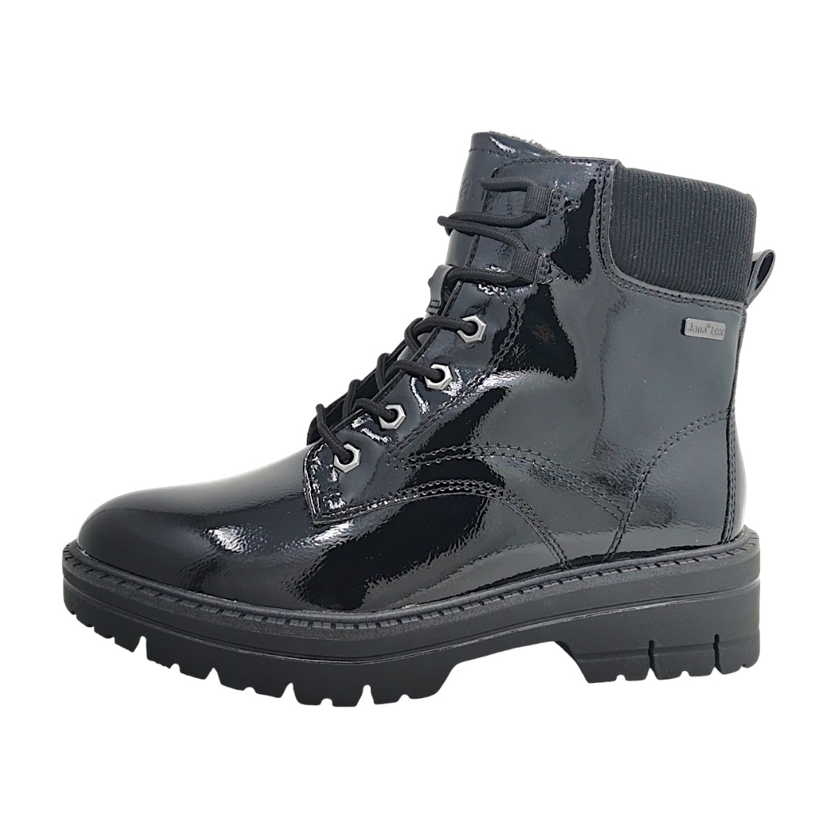 Jana Damenschuhe Schnürstiefel Schwarz Freizeit (Black Patent 018, Größe 40 EU) Jana Damenschuhe Schnürstiefel Schwarz Freizeit (Black Patent 018, Größe 40 EU)