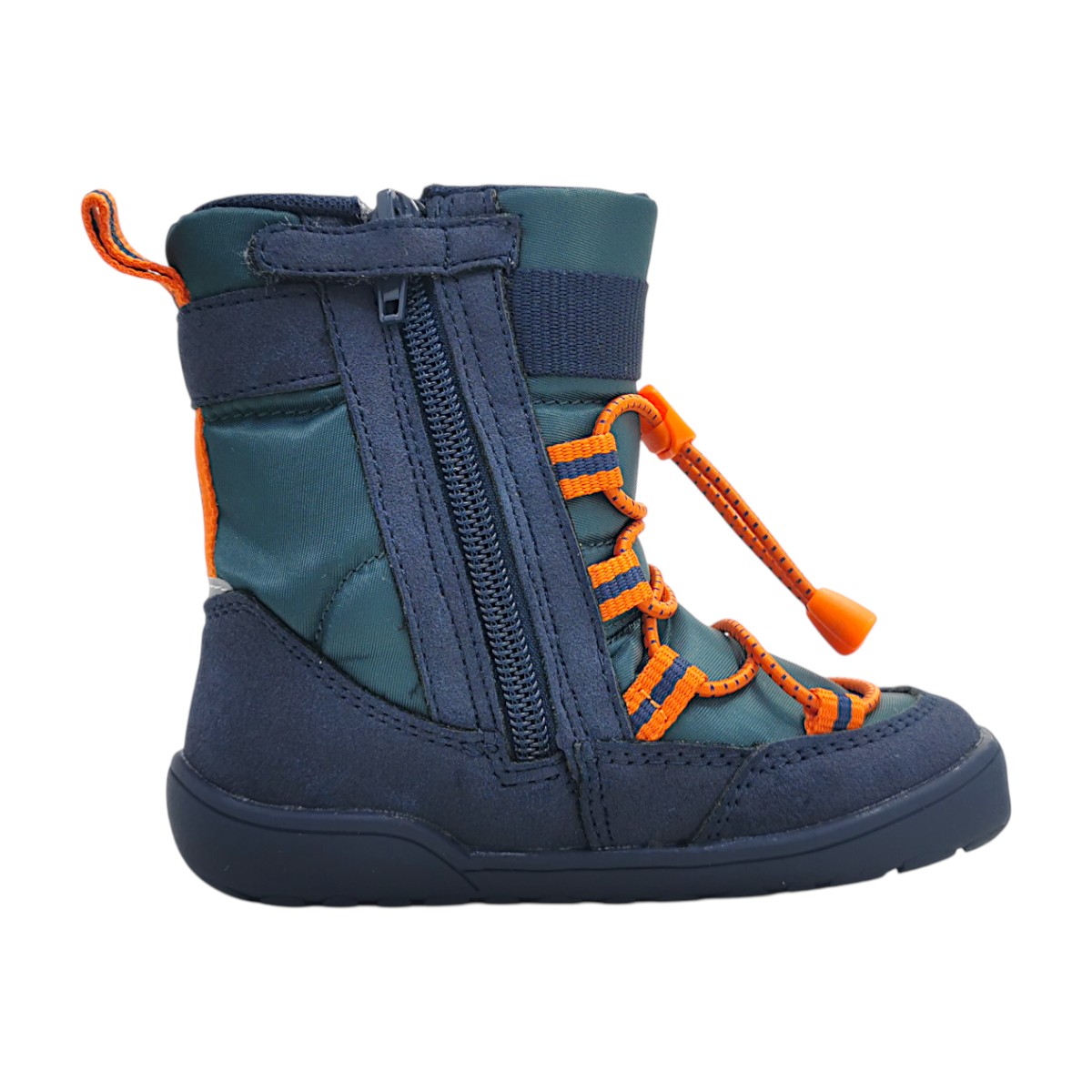 Lurchi Kinderschuhe Jungen Schnürstiefel Barfußschuhe Blau Freizeit (Petrol/orange, Größe 29 EU)