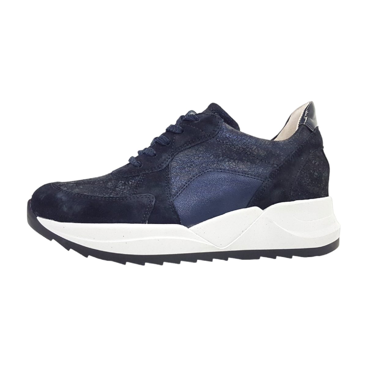 Waldläufer Damenschuhe Schnürschuhe Sportive Blau Freizeit