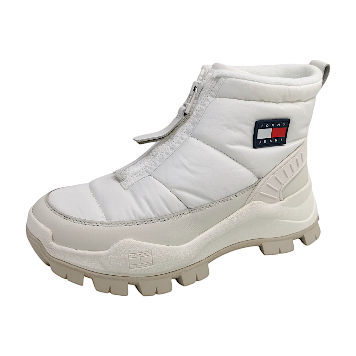 Tommy Hilfiger Hybrid Boot Damenschuhe Für lose Einlagen Schnürer Weiß (YBL White, Größe 37 EU)