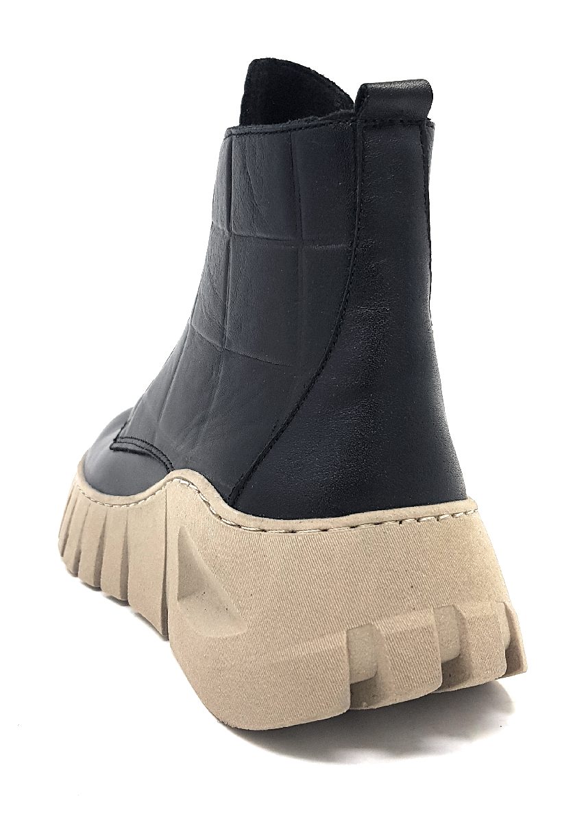 Gemini Damenschuhe Stiefel Reißverschluss Schwarz Freizeit