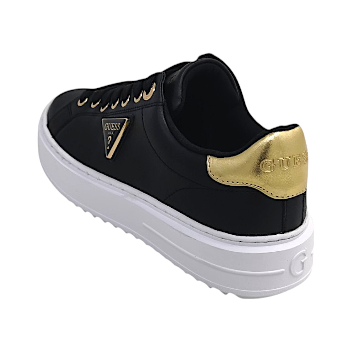 Guess Denesa 12 FLJD12LEA12 Schwarz black/gold BLKGO