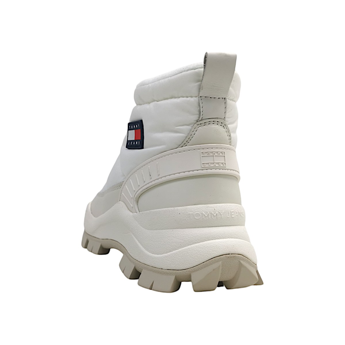 Tommy Hilfiger Hybrid Boot Damenschuhe Für lose Einlagen Schnürer Weiß (YBL White, Größe 37 EU)