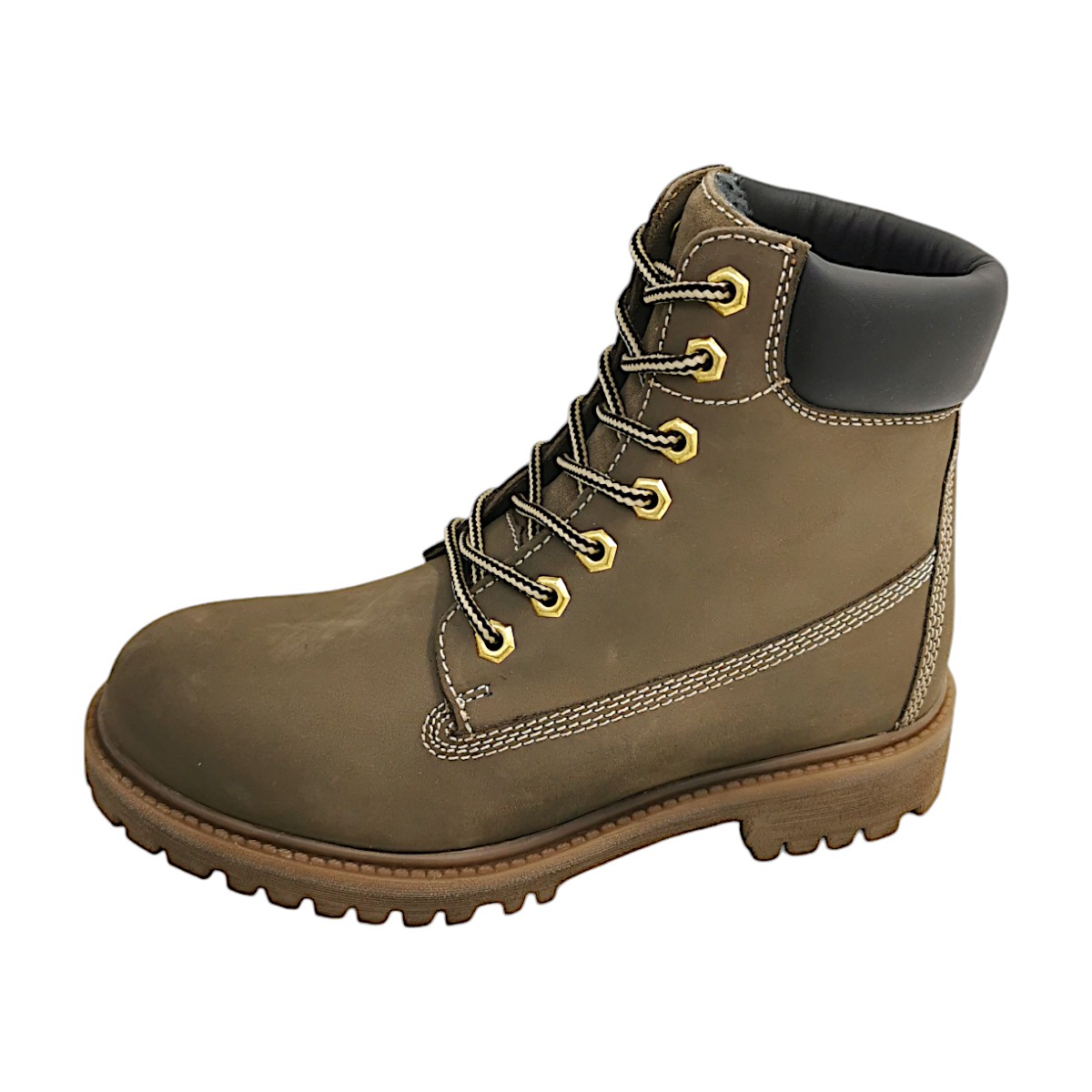 Extim Damenschuhe Schnürstiefel Braun Freizeit (5821 Taupe, Größe 40 EU)