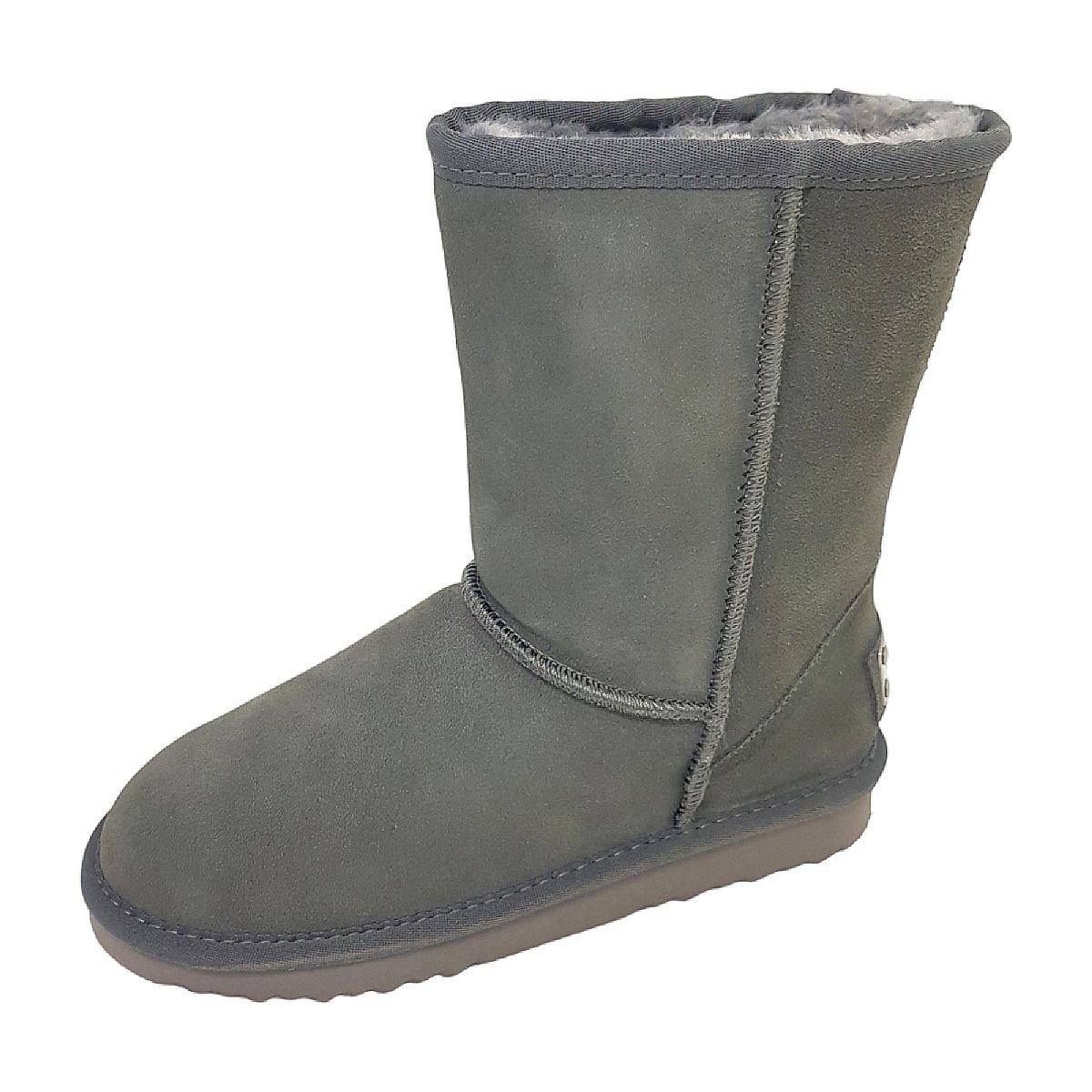 OOG Damenschuhe Stiefel Gefüttert Grau Freizeit (grey, Größe 42 EU)