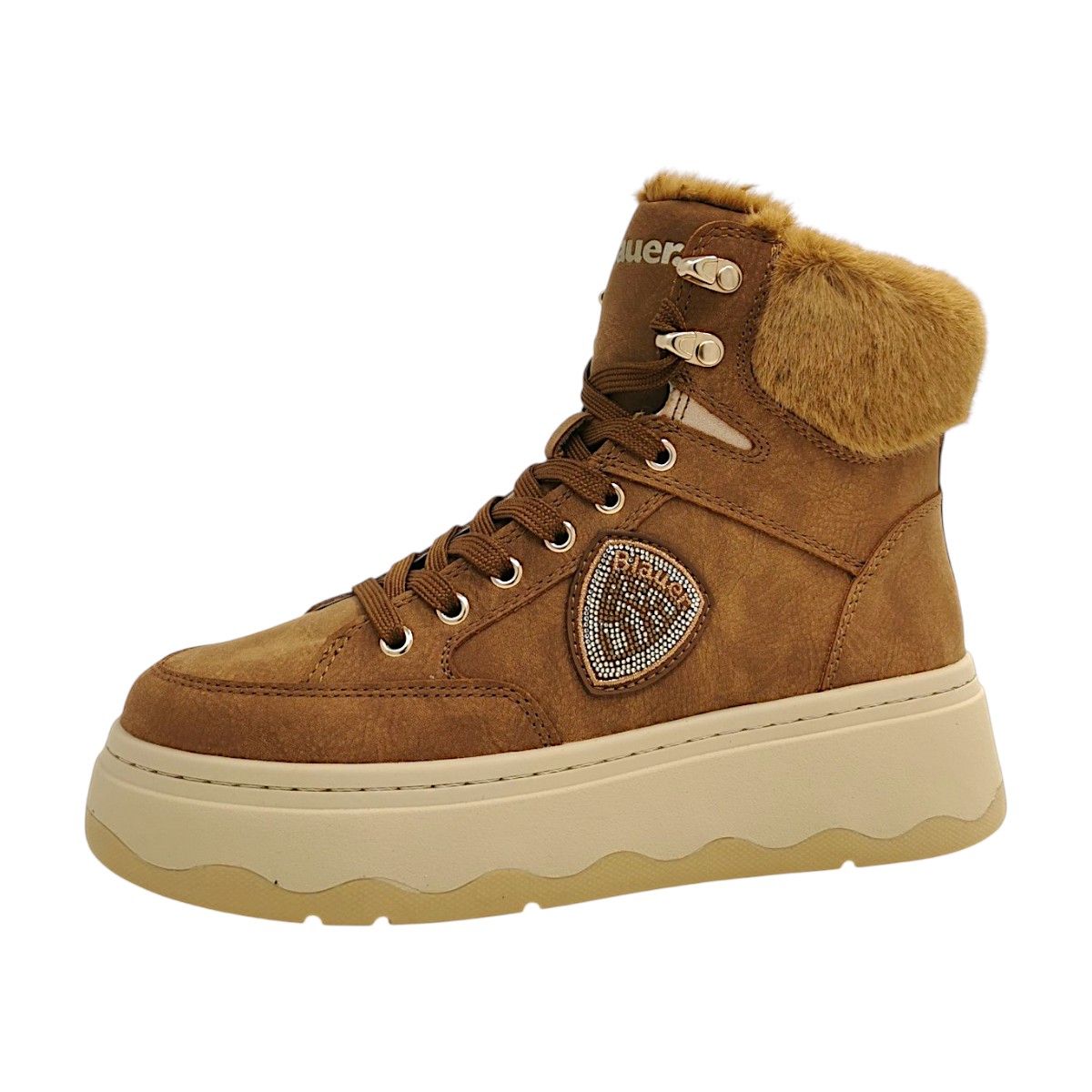 Blauer USA Damenschuhe Schnürstiefel Braun Freizeit (cognac COG, Gr. 1:37)