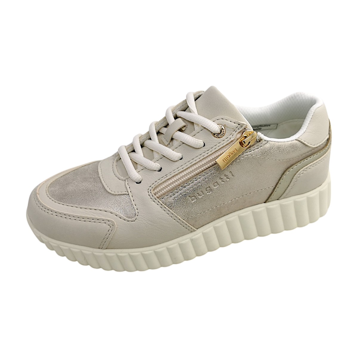 Bugatti Woman Carini 445-AI606-5450 Weiß 5290 beige / metallics