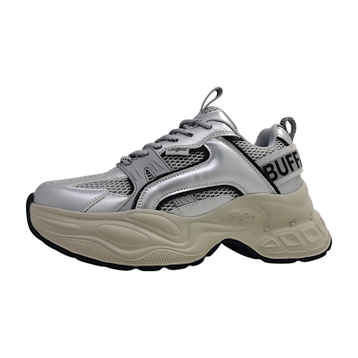 Buffalo Para Damenschuhe Sportive Schnürer Silber Freizeit Buffalo Para Damenschuhe Sportive Schnürer Silber Freizeit