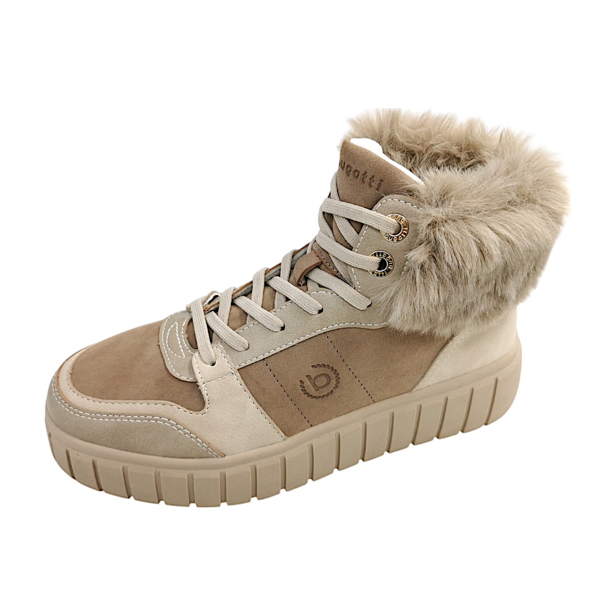 Bugatti Woman Damenschuhe Schaftstiefel Beige Freizeit (taupe 1414, Größe 37 EU)
