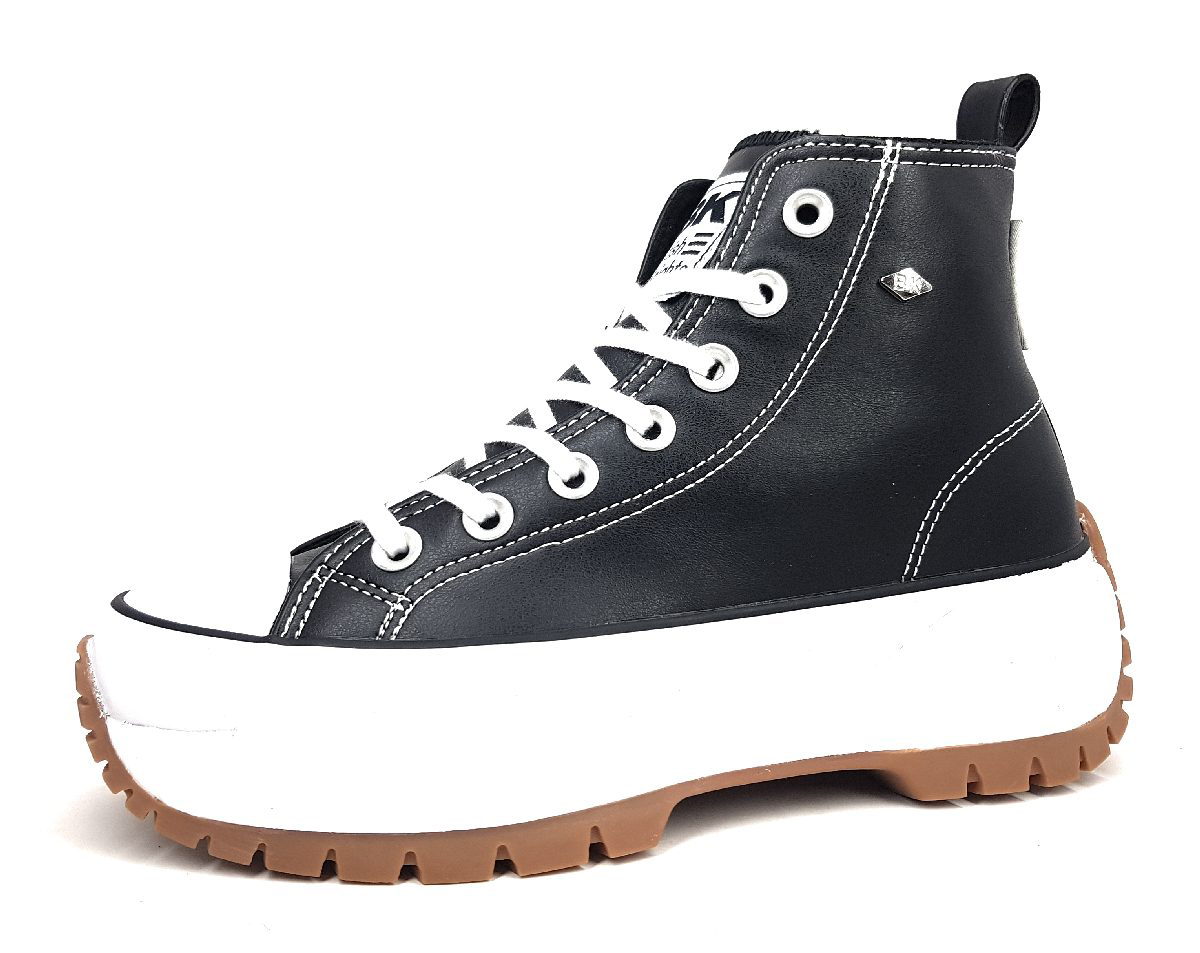 British Knights Damenschuhe Stiefel Schnürer Schwarz Freizeit