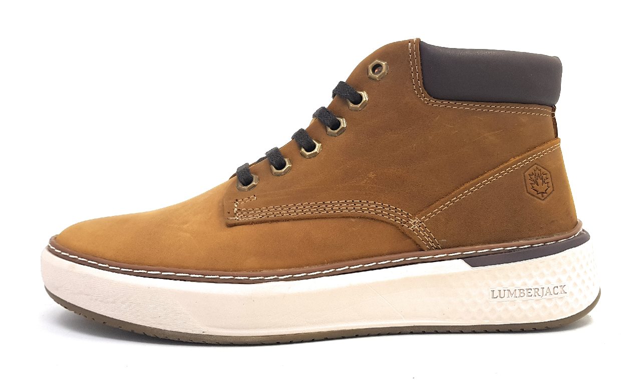 Lumberjack Scott Mid Cut Sneaker Herrenschuhe Stiefel Schnürer Beige Lumberjack Scott Mid Cut Sneaker Herrenschuhe Stiefel Schnürer Beige