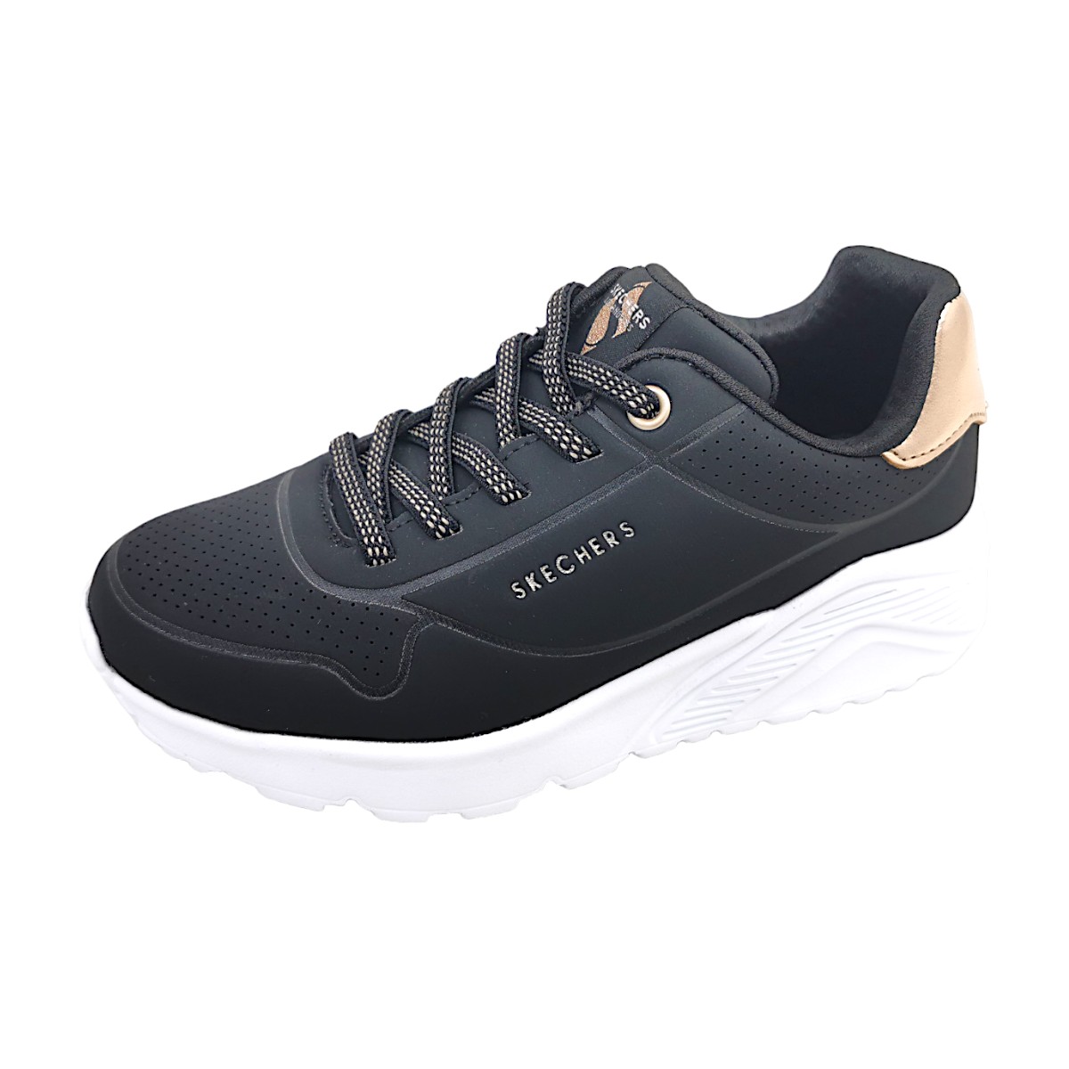 Skechers UNO LITE - METALLIC MODE 310384L BLK Schwarz black BLK Skechers UNO LITE - METALLIC MODE 310384L BLK Schwarz black BLK