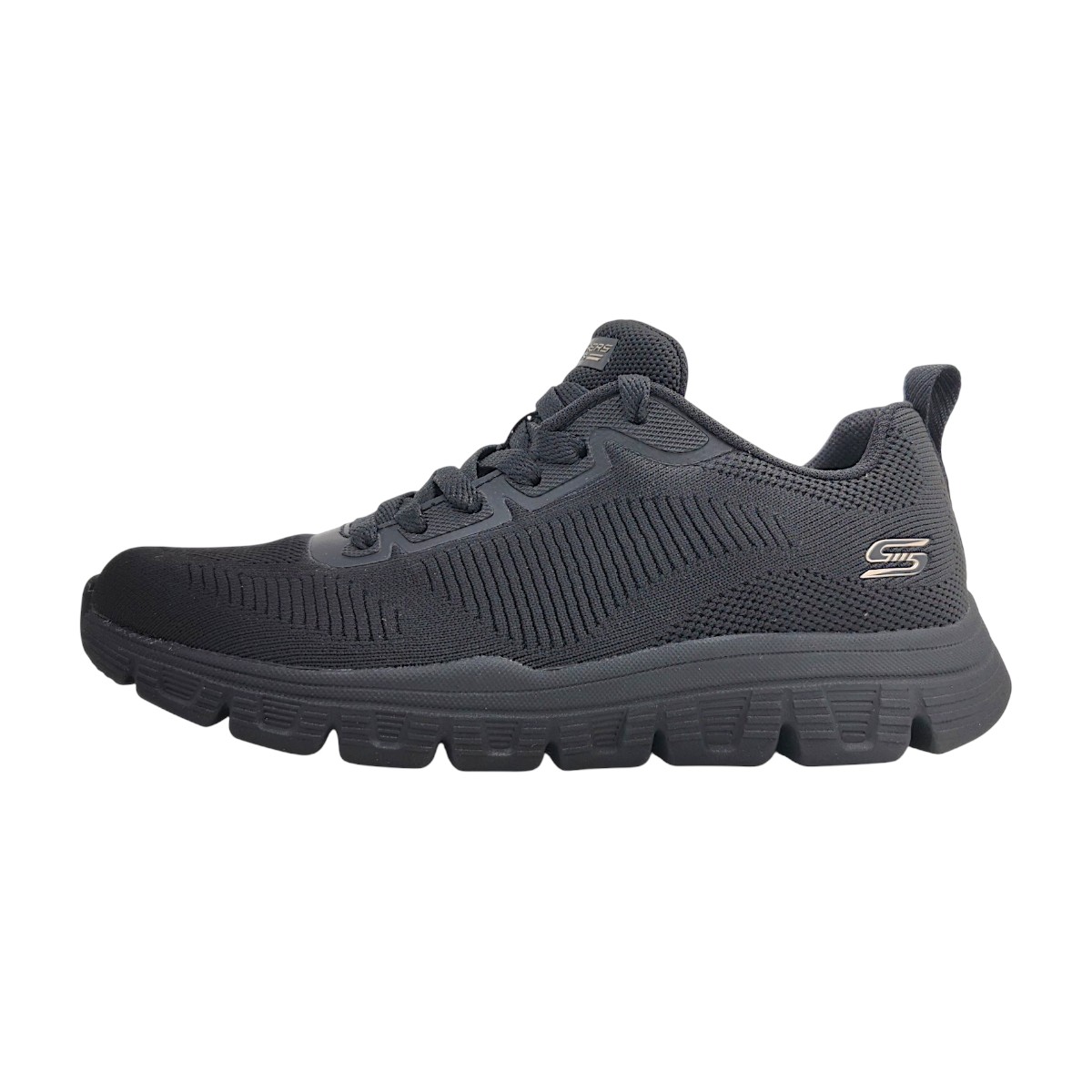 Skechers Bobs B Lite Sportschuhe Damen Trainingsschuhe sportlicher Schnürer Schwarz Freizeit Skechers Bobs B Lite Sportschuhe Damen Trainingsschuhe sportlicher Schnürer Schwarz Freizeit