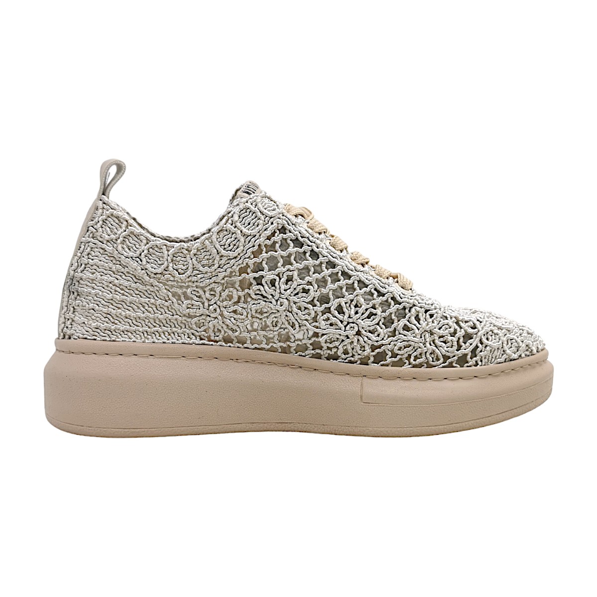 Mustang Damenschuhe Schnürschuhe Schnürer Beige Freizeit (4 Beige, Größe 39 EU)