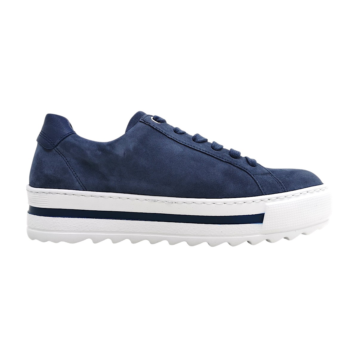 Gabor Comfort Damenschuhe Schnürschuhe Sportive Blau Freizeit (river/marine, Gr. 2:4.5)