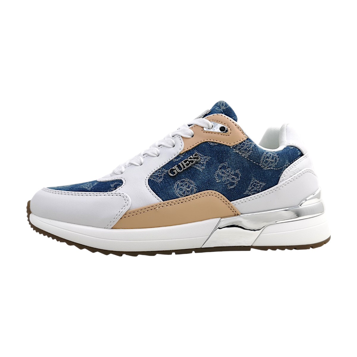 Guess Moxea20 Damenschuhe Schnürschuhe Sportive Weiß Freizeit