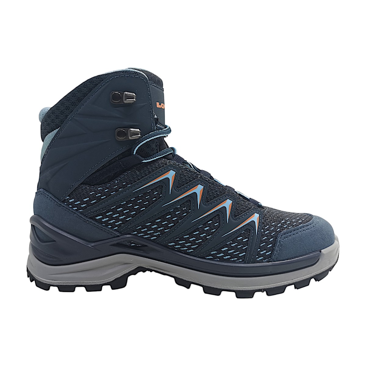 Lowa Innox Pro GTX MID Ws Sportschuhe Herren Wanderstiefel Braun Freizeit (stahlblau/lachs 7922, Gr. 2:4.5)