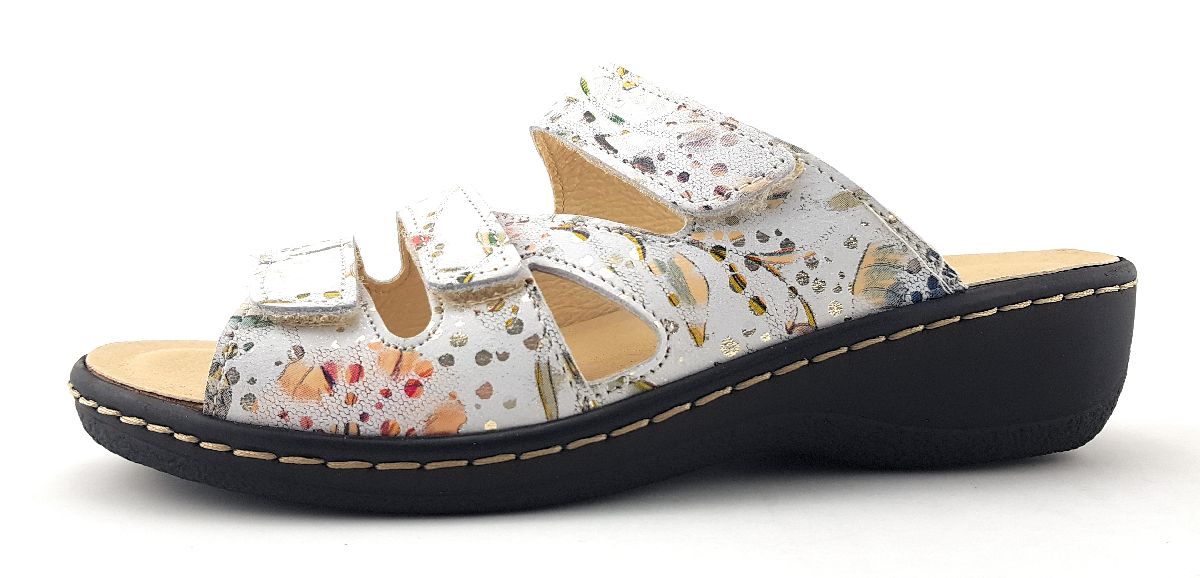 Belvida Damenschuhe Hausschuhe Pantolette Metallic Freizeit