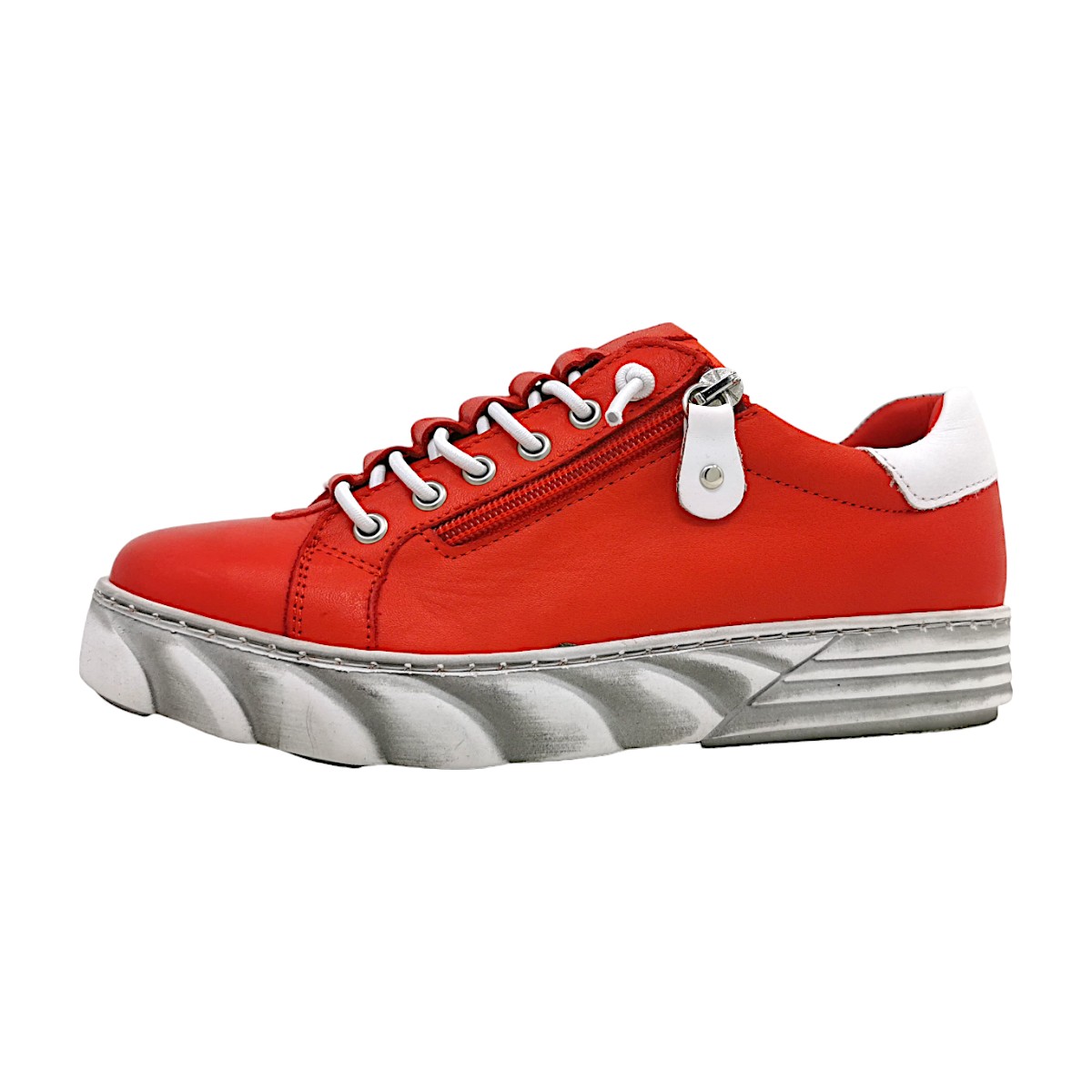 Gemini Anilina Schnürschuh Damenschuhe Für lose Einlagen Schnürer Rot