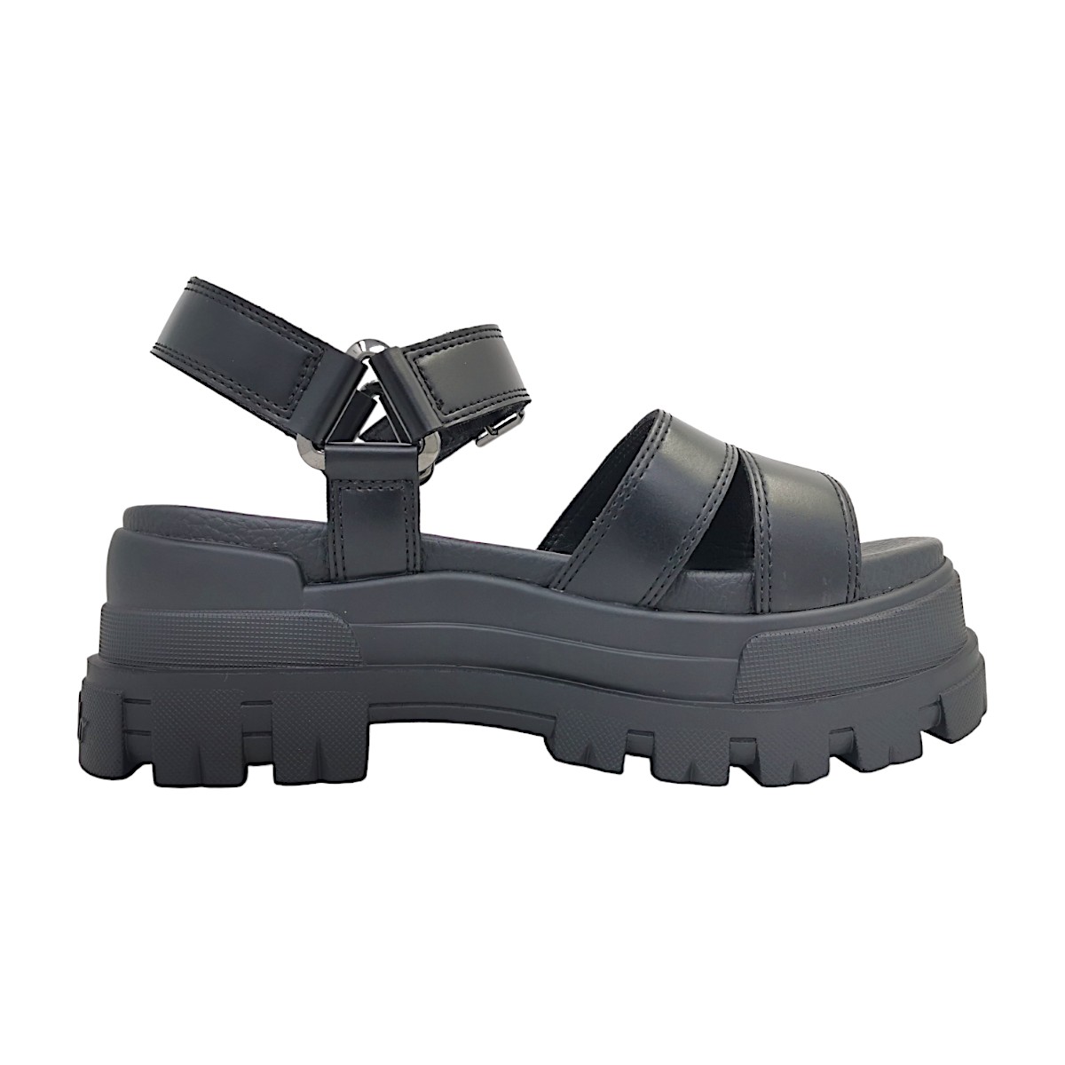 Buffalo Damenschuhe Sandalen Hoch Sandalette Schwarz Freizeit (black, Größe 37 EU)