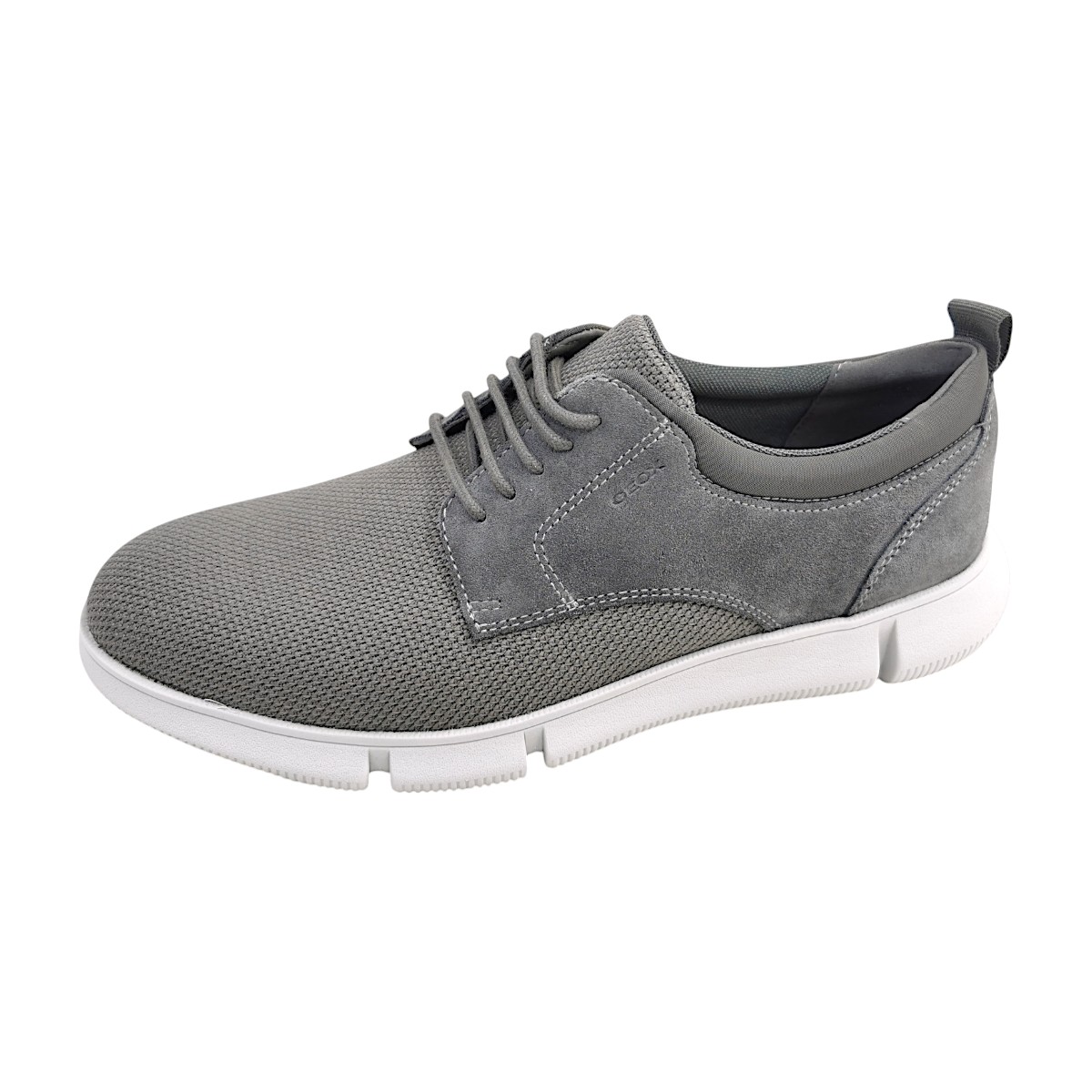 Geox Adacter Herrenschuhe Schnürschuhe Grau Freizeit (dark stone C9371, Größe 42 EU)