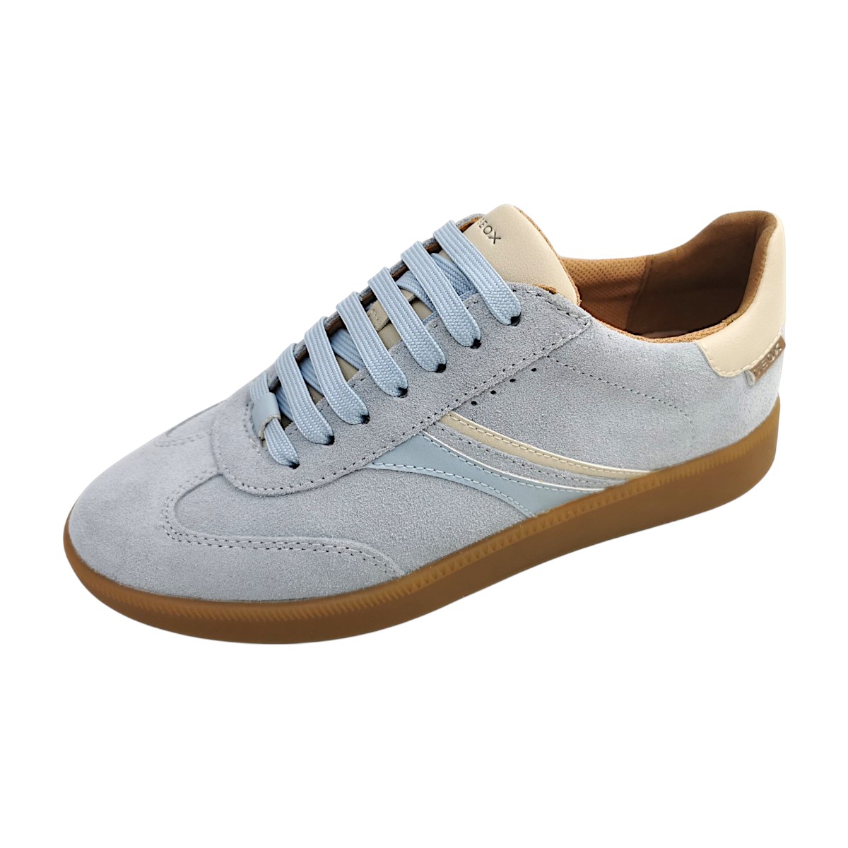 Geox Damenschuhe Schnürschuhe Sportive Blau Freizeit (crystal C0397, Größe 39 EU)